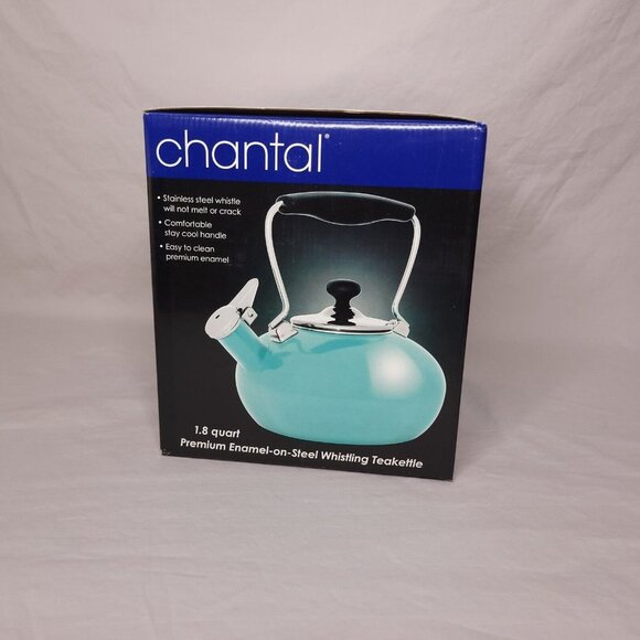 Chantal 1.8 Qt Premium Enamel on Steel Classic Whistling Teakettle Stove Top - Picture 3 of 4